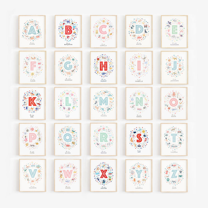 Boys Initial Letter O Print - PaperPaintPixels