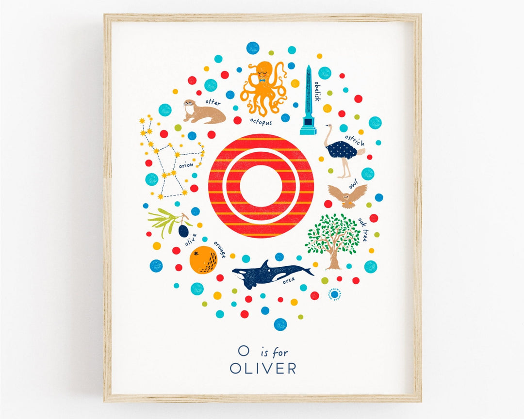 Boys Initial Letter O Print - PaperPaintPixels