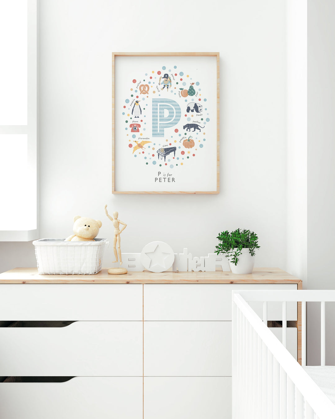 Boys Initial Letter P Print - PaperPaintPixels