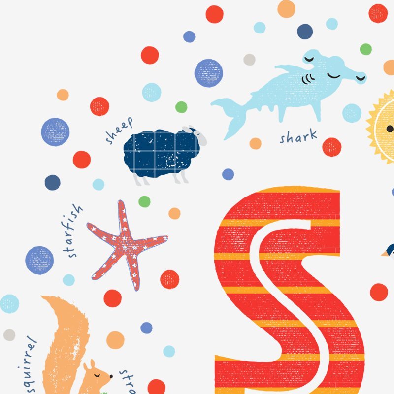 Boys Initial Letter S Print - PaperPaintPixels