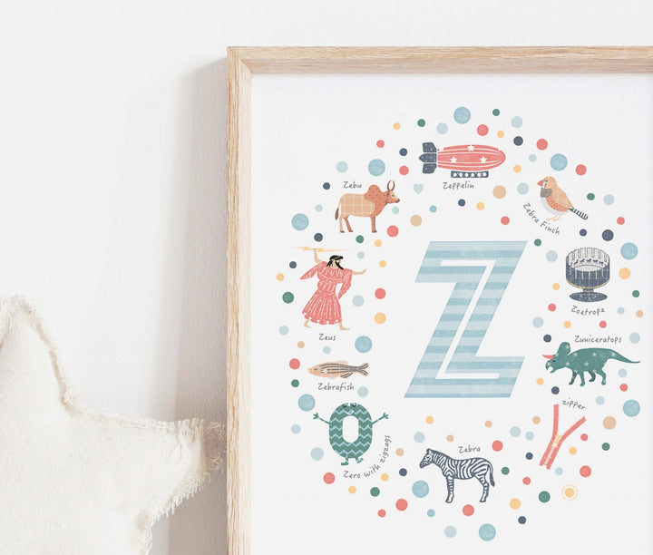 Boys Initial Letter Z Print - PaperPaintPixels