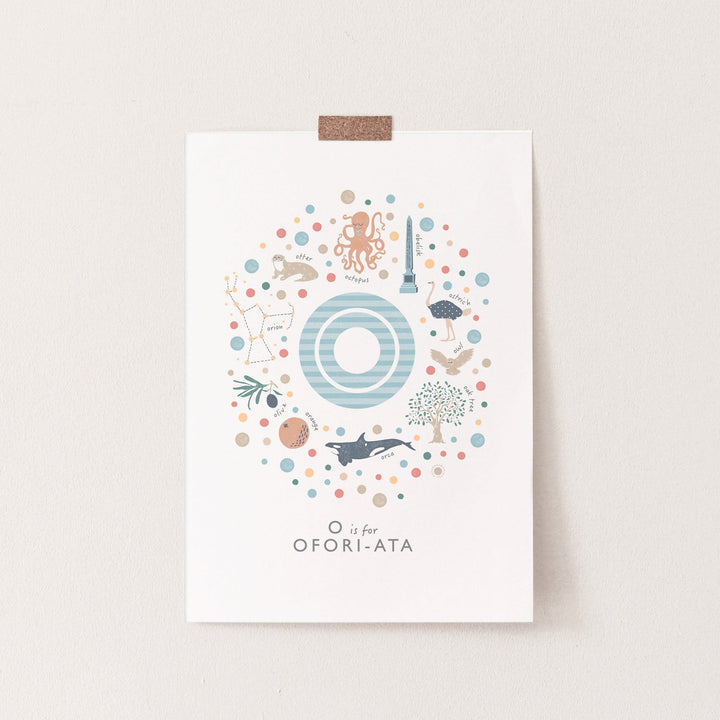 Boys Initial Print - Letter O - PaperPaintPixels