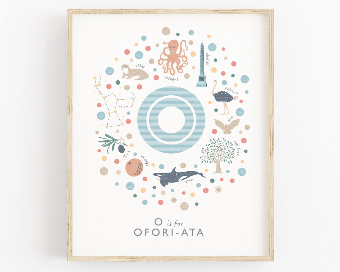 Boys Initial Print - Letter O - PaperPaintPixels