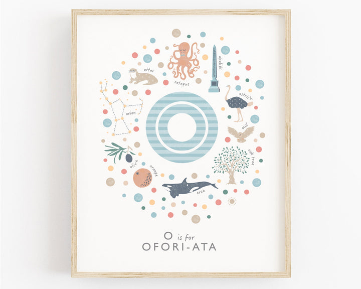 Boys Initial Print - Letter O - PaperPaintPixels