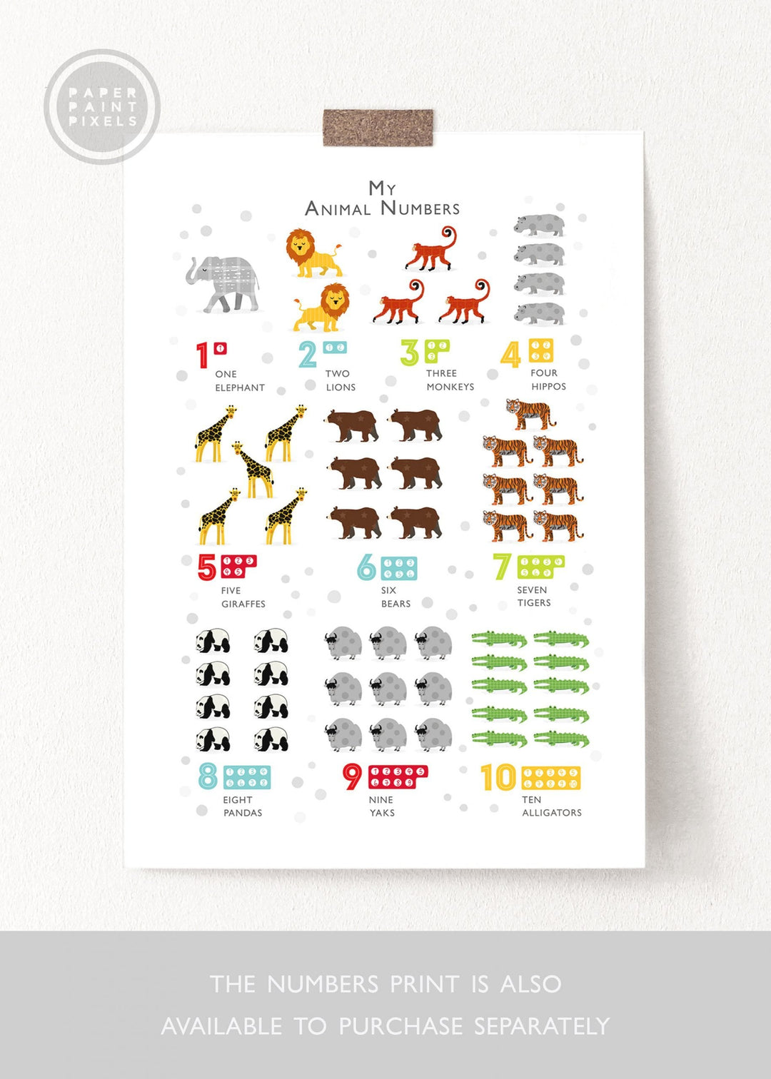 Bright Animal Alphabet Print - PaperPaintPixels