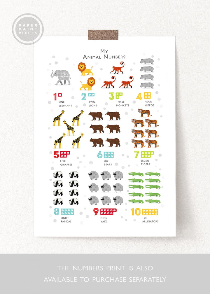 Bright Animal Alphabet Print - PaperPaintPixels