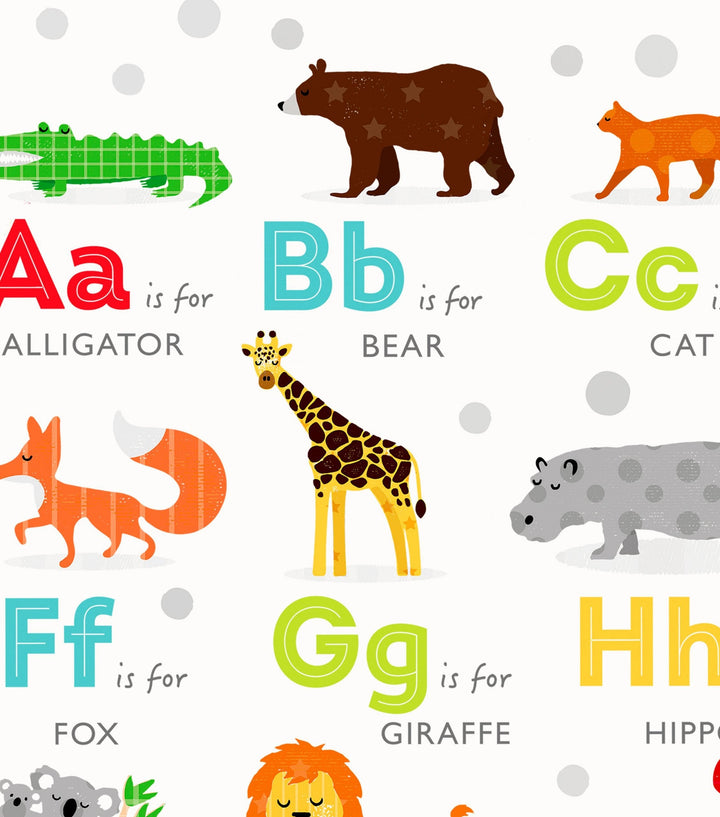 Bright Animal Alphabet Print - PaperPaintPixels