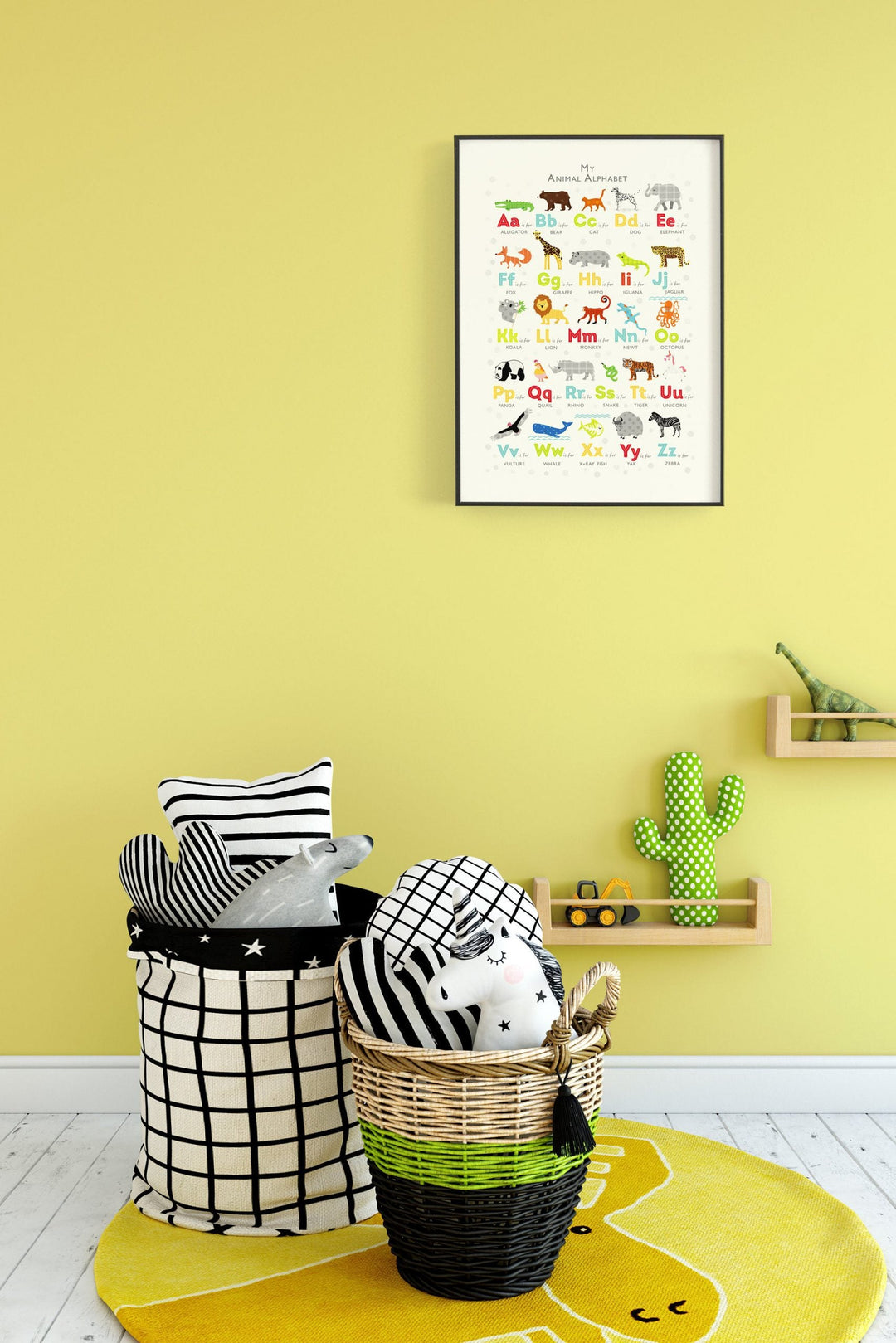 Bright Animal Alphabet Print - PaperPaintPixels