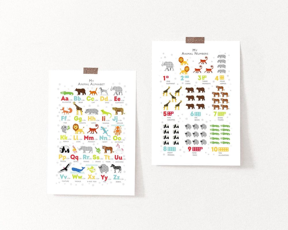 Bright Animal Print Set - PaperPaintPixels