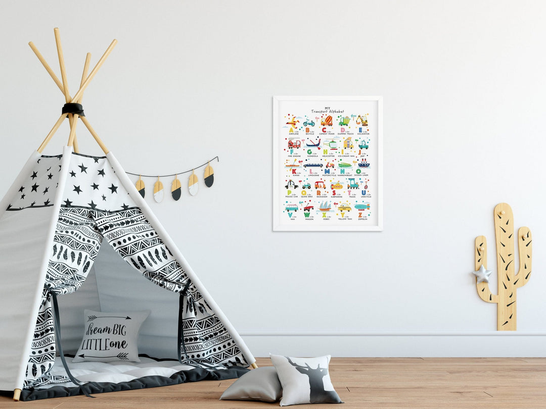 Bright Transport Alphabet Print - PaperPaintPixels