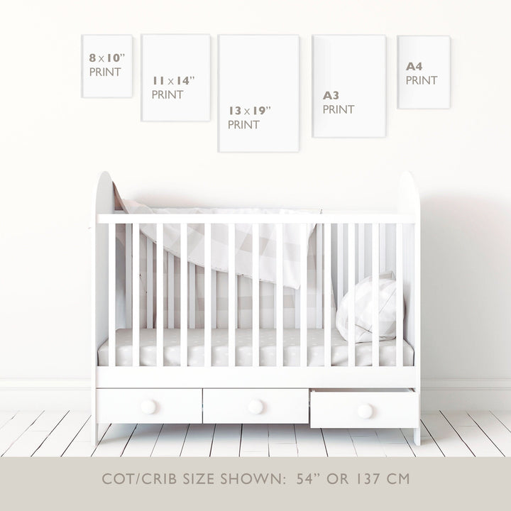 Custom Safari Animal Nursery Print - Personalised Wall Art - PaperPaintPixels
