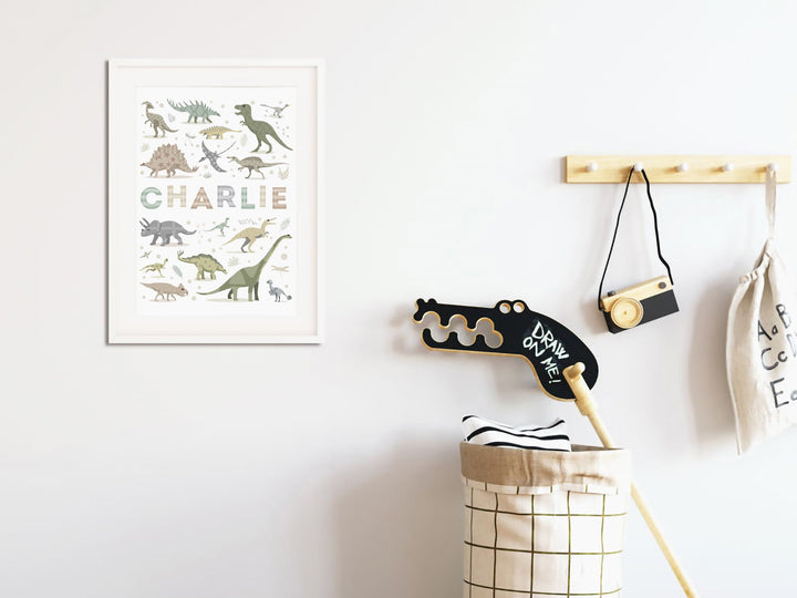 Dinosaur Explorer's Name Print - PaperPaintPixels