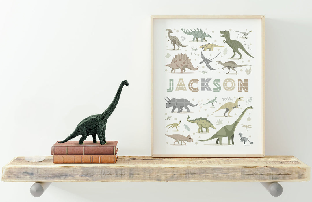 Dinosaur Explorer's Name Print - PaperPaintPixels