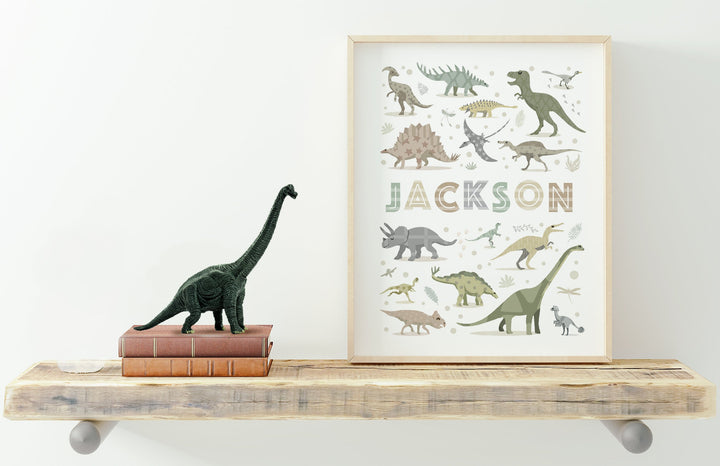 Dinosaur Explorer's Name Print - PaperPaintPixels
