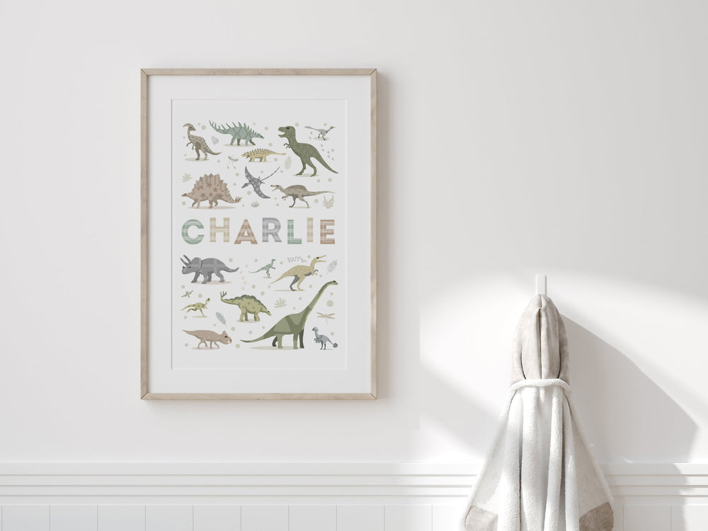 Dinosaur Explorer's Name Print - PaperPaintPixels