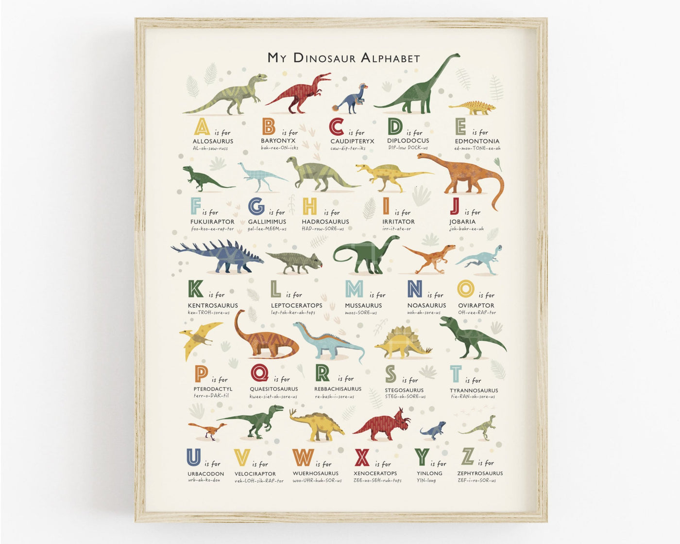 Dinosaur Print- US Dispatch - PaperPaintPixels
