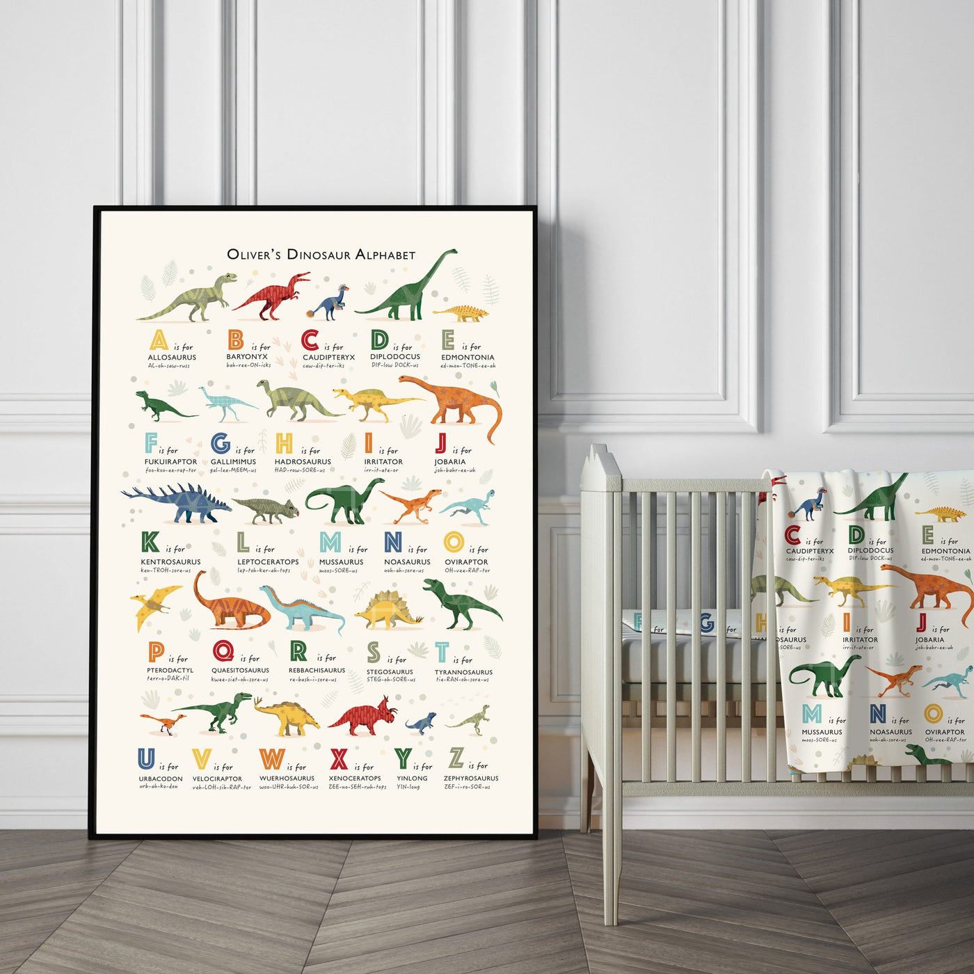 Dinosaur Print- US Dispatch - PaperPaintPixels