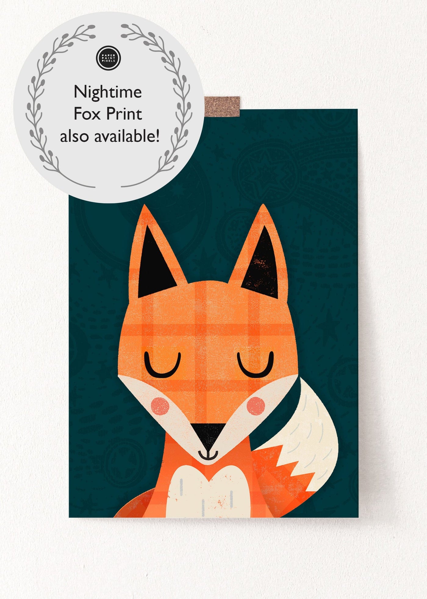 Woodland Fox Nursery Print - PaperPaintPixels