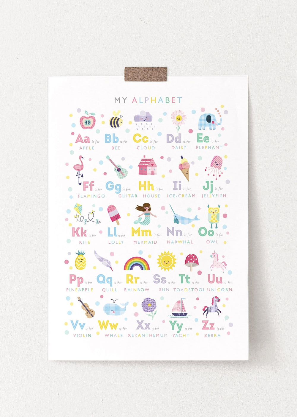 Girls Alphabet Print - PaperPaintPixels