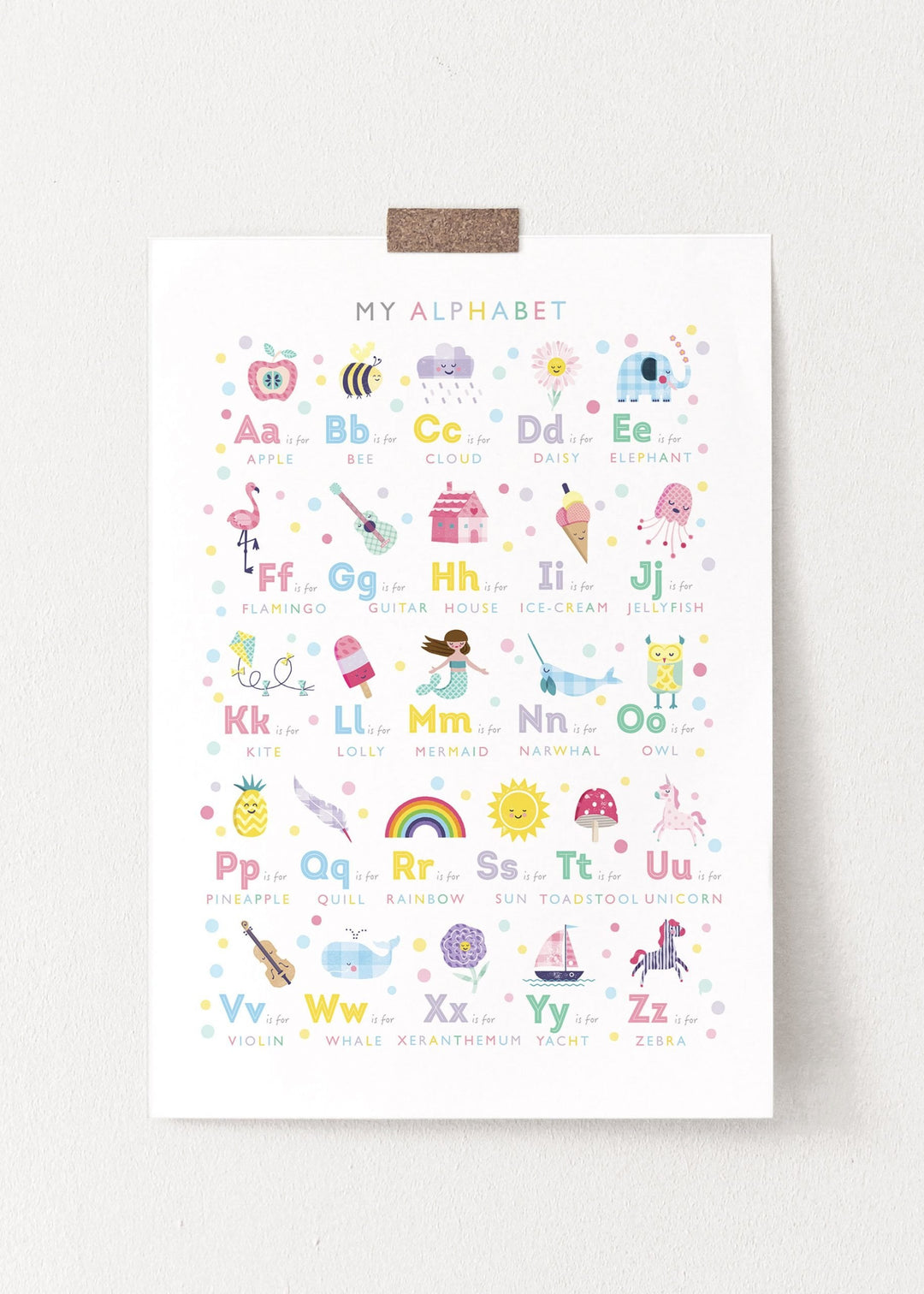 Girls Alphabet Print - PaperPaintPixels