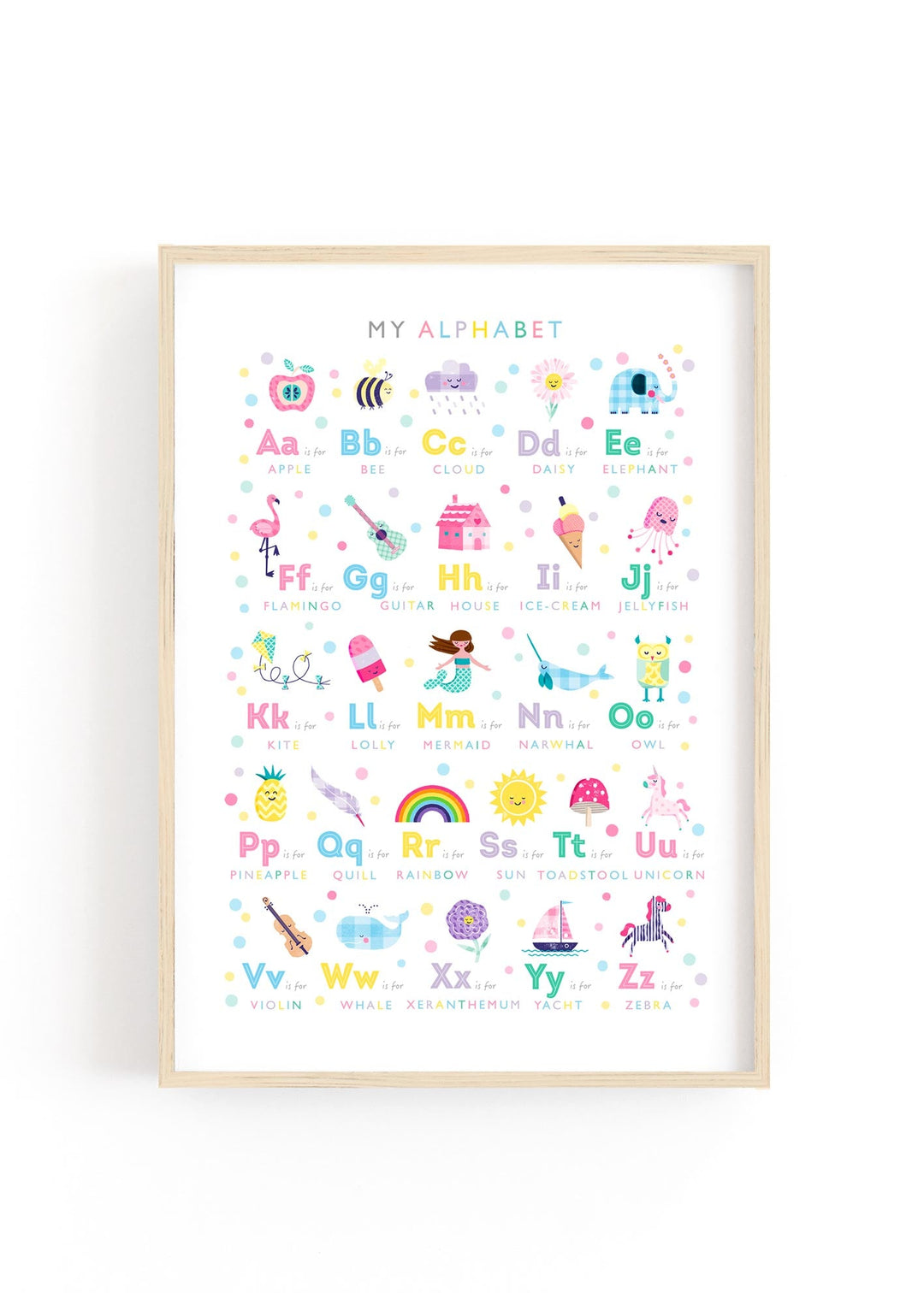 Girls Alphabet Print - PaperPaintPixels