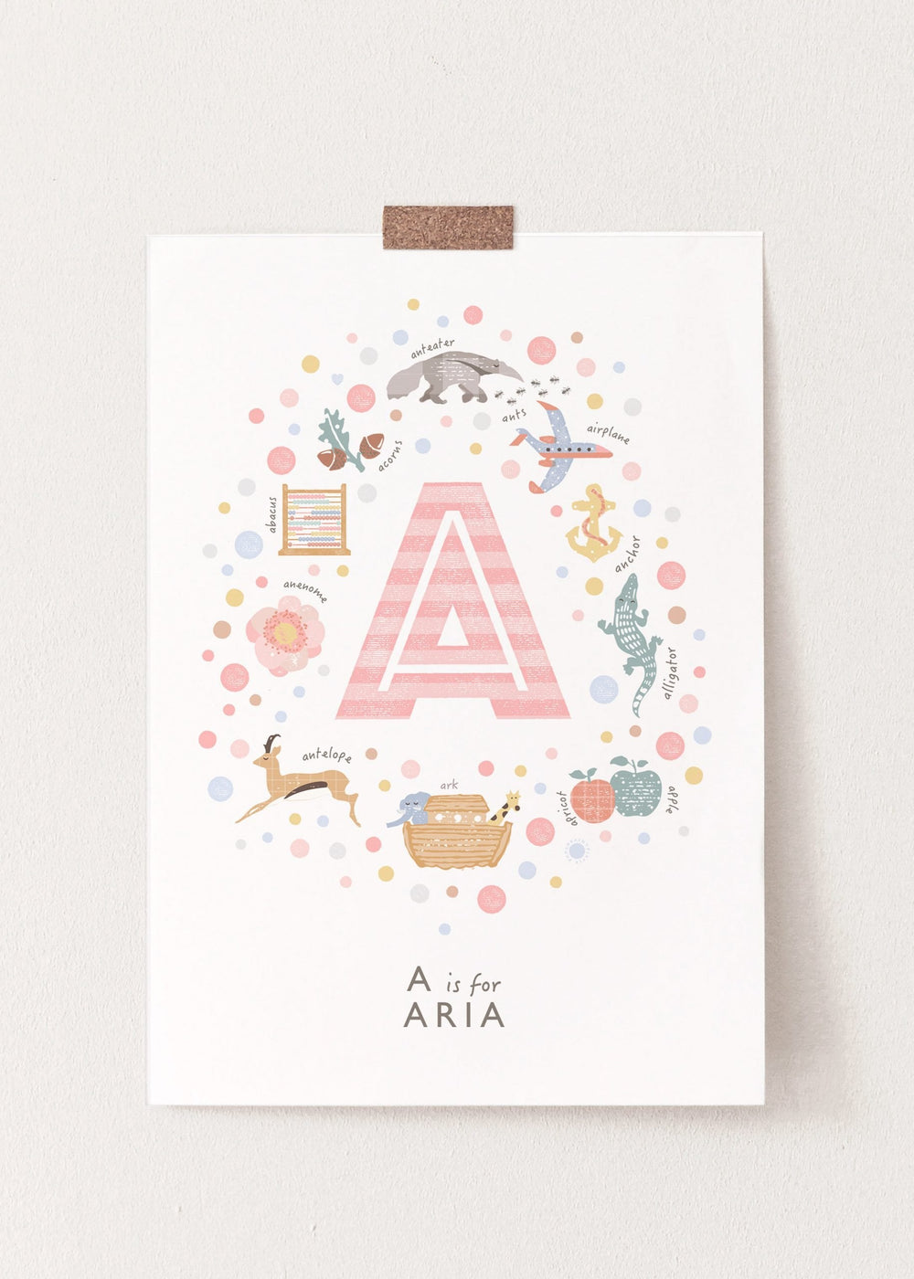 Girls Initial Letter A Print - PaperPaintPixels