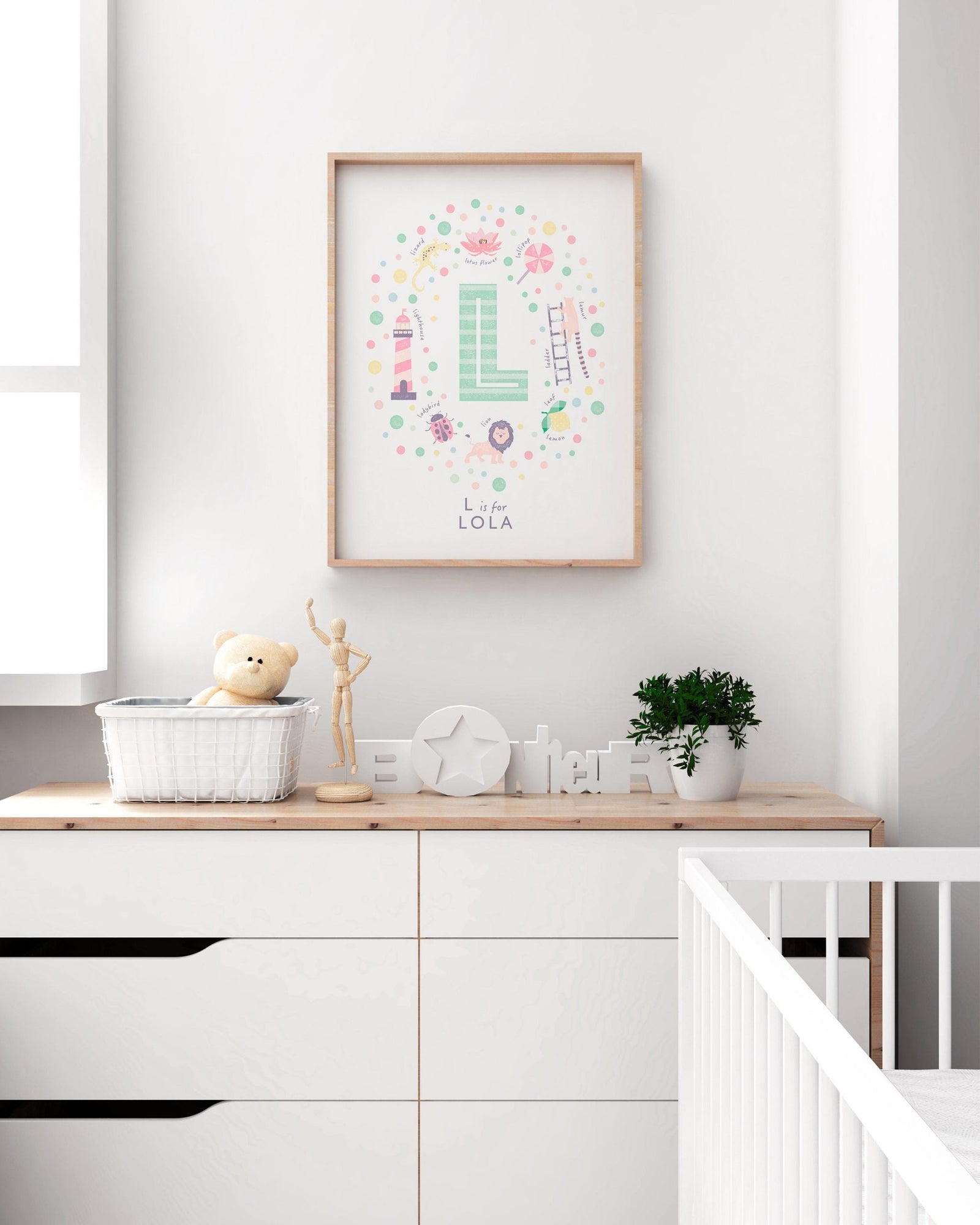 Girls Initial Letter L Print - PaperPaintPixels