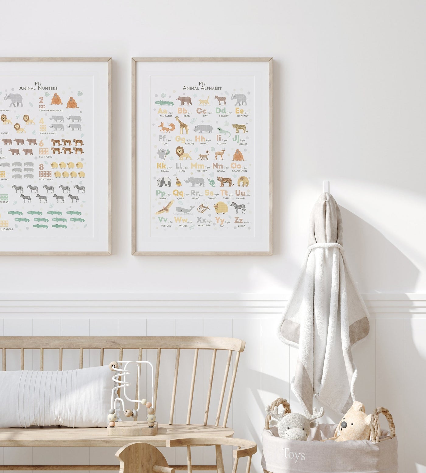 Safari Prints for Nursery, An Animals Alphabet Print Set