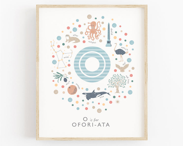 Boys Initial Print Letter O - PaperPaintPixels