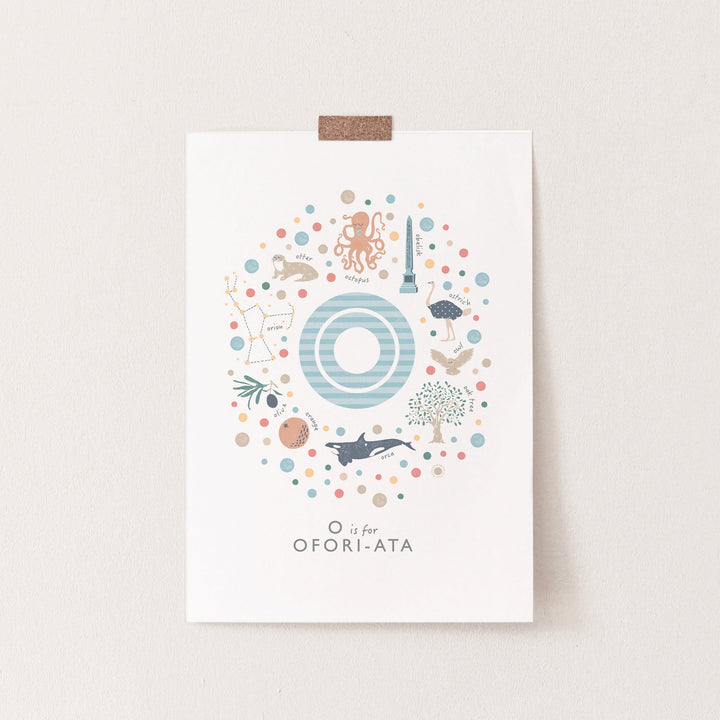 Boys Initial Print Letter O - PaperPaintPixels