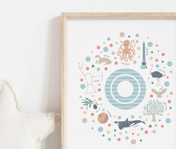 Boys Initial Print Letter O - PaperPaintPixels