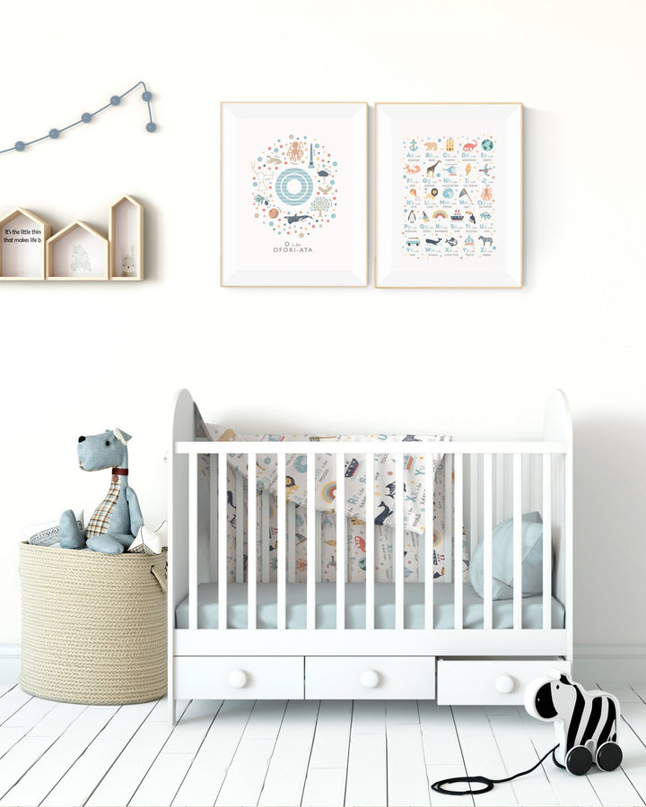 Boys Initial Print Letter O - PaperPaintPixels