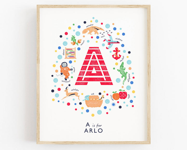 Boys Initial Print - Letter A - PaperPaintPixels