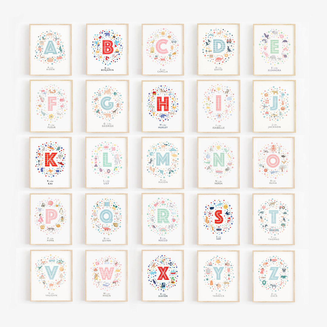 Girls Initial Letter L Print - PaperPaintPixels