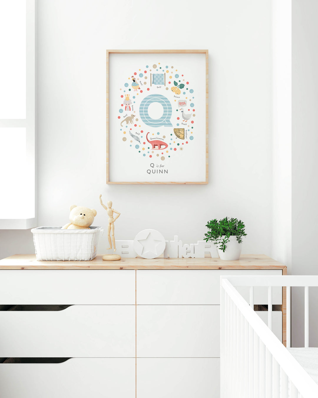 Boys Initial Letter Q Print - PaperPaintPixels