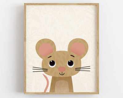 Woodland Mouse Nursery Print - PaperPaintPixels
