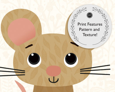 Woodland Mouse Nursery Print - PaperPaintPixels
