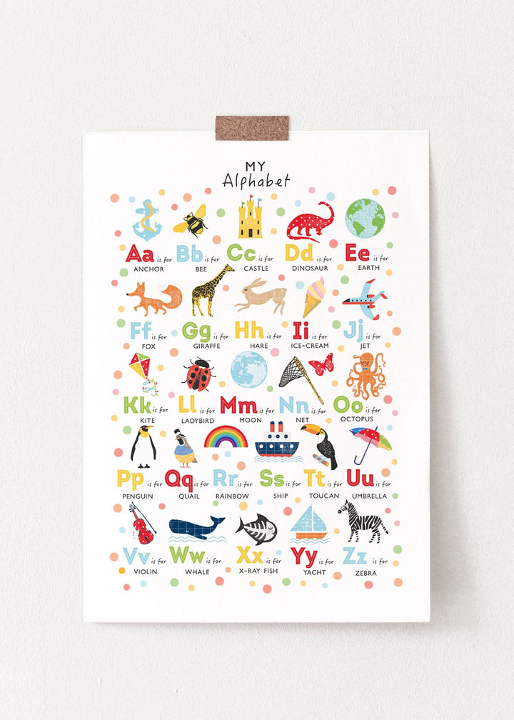 My Alphabet Poster - Upper and Lowercase Letters - PaperPaintPixels
