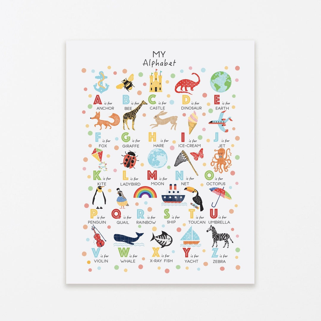My Alphabet Poster - Uppercase - PaperPaintPixels
