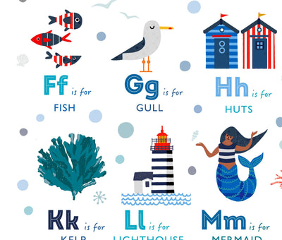 Nautical Alphabet Nursery Print - PaperPaintPixels