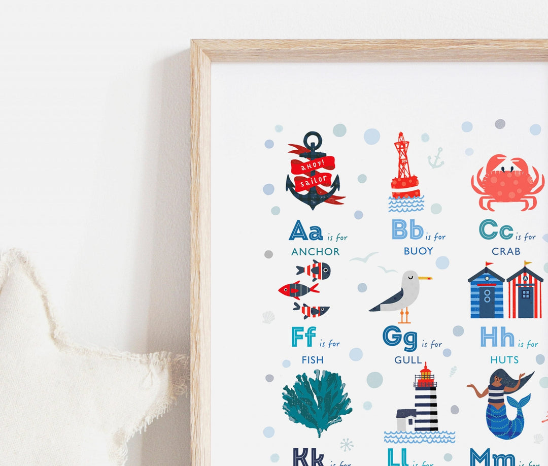 Nautical Alphabet Nursery Print - PaperPaintPixels