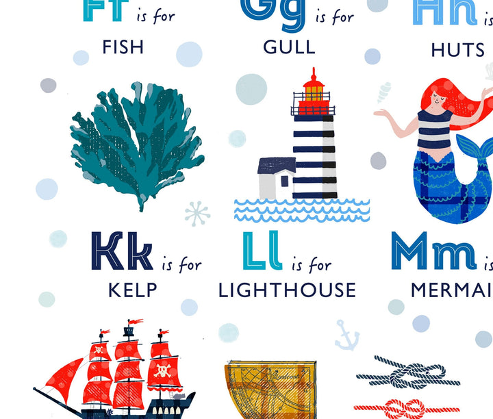 Nautical Alphabet Print - PaperPaintPixels