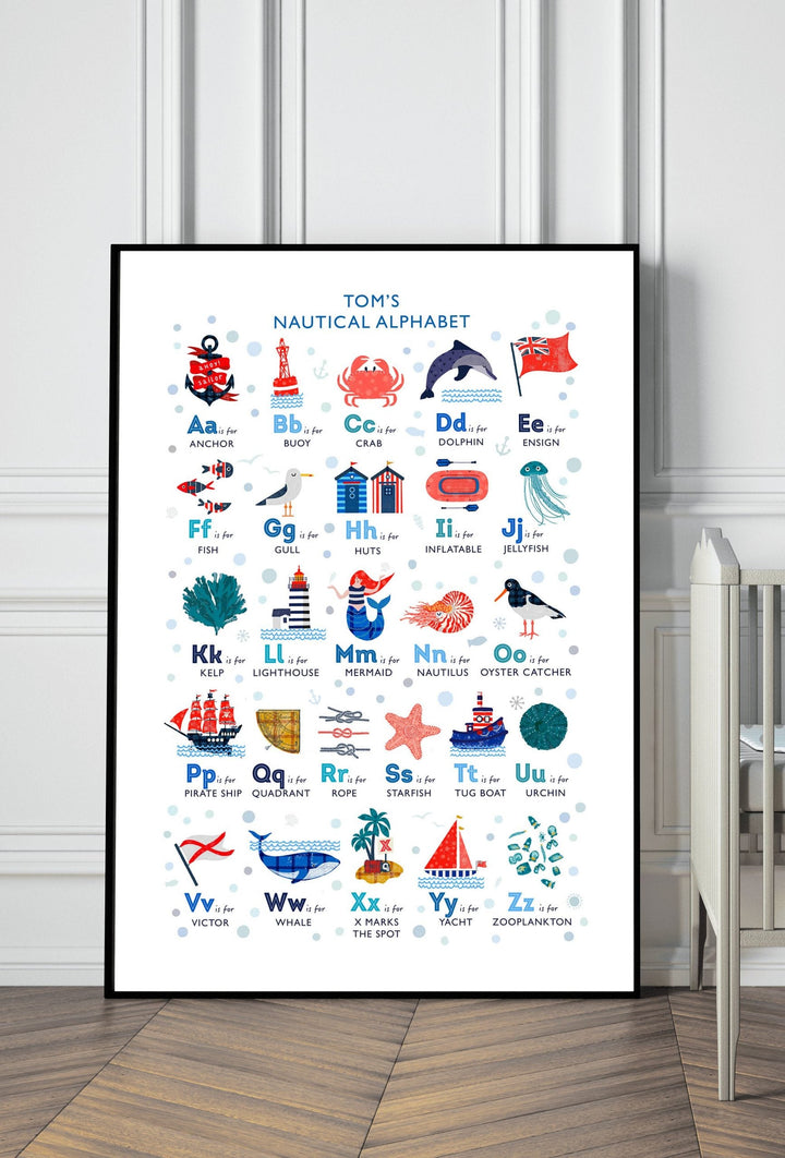 Nautical Alphabet Print - PaperPaintPixels
