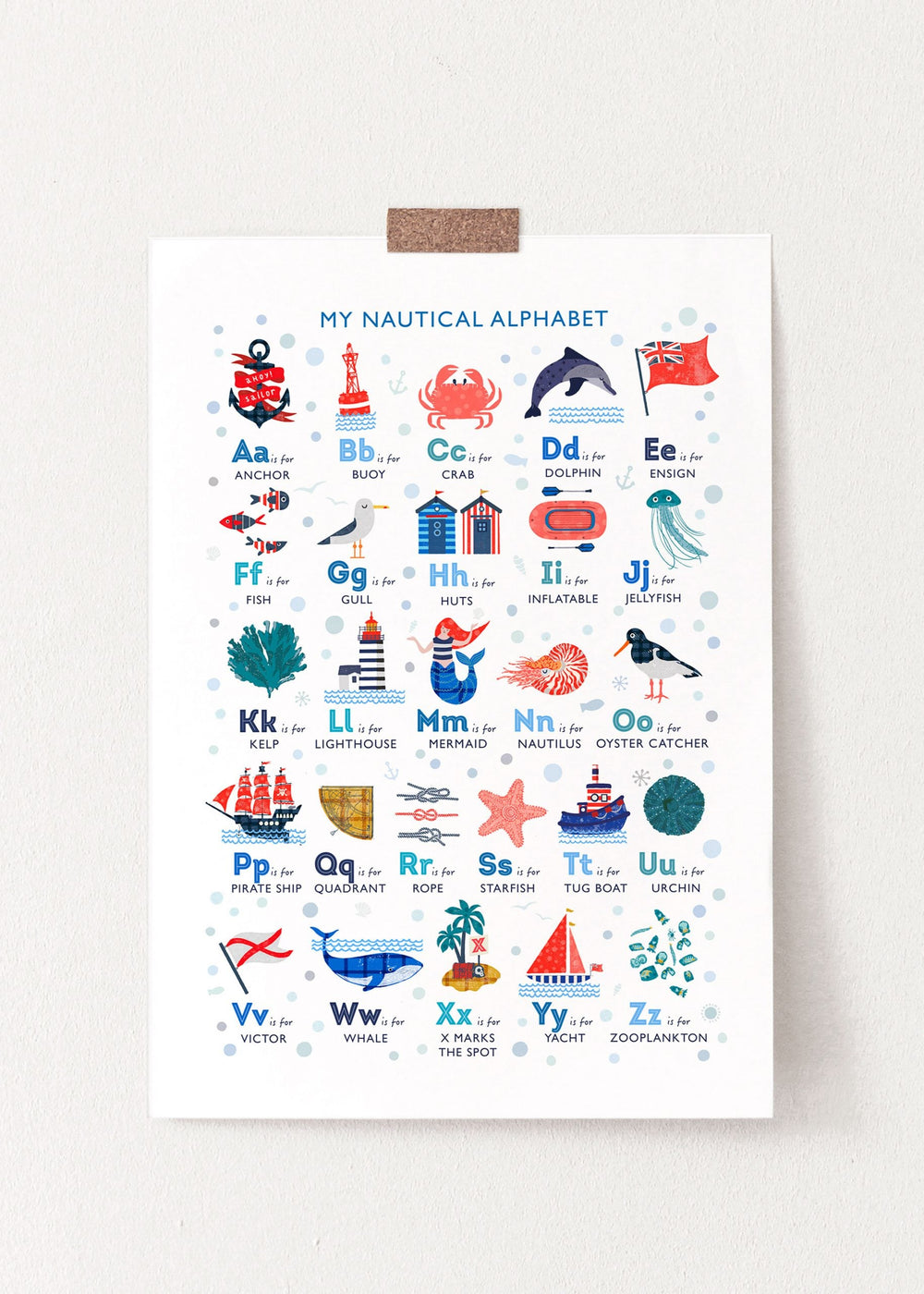 Nautical Alphabet Print - PaperPaintPixels