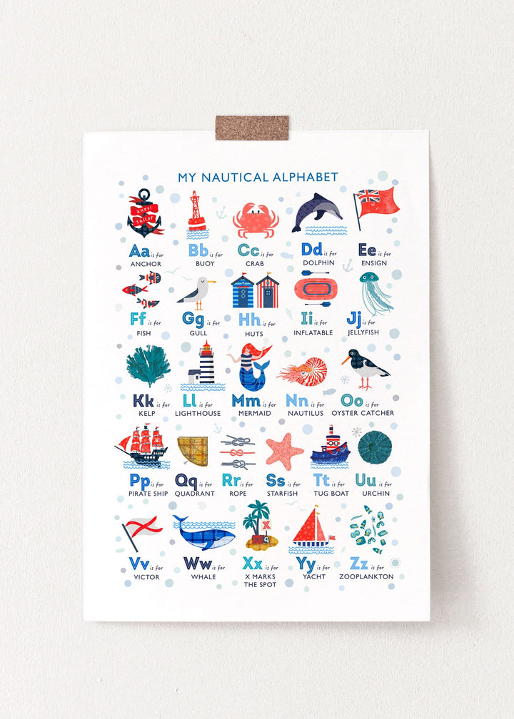Nautical Alphabet Print - PaperPaintPixels
