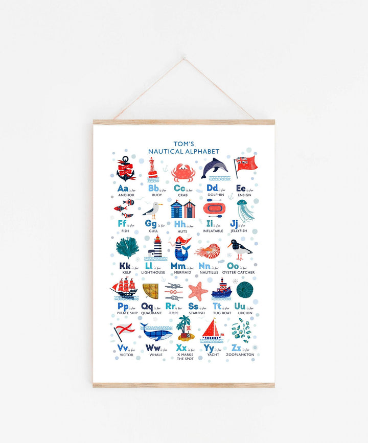 Nautical Alphabet Print - PaperPaintPixels