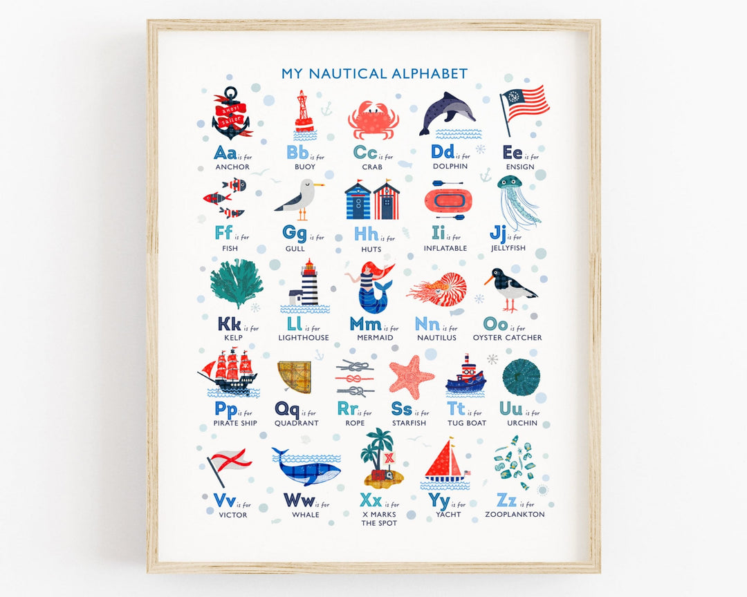 Nautical Alphabet Print - PaperPaintPixels