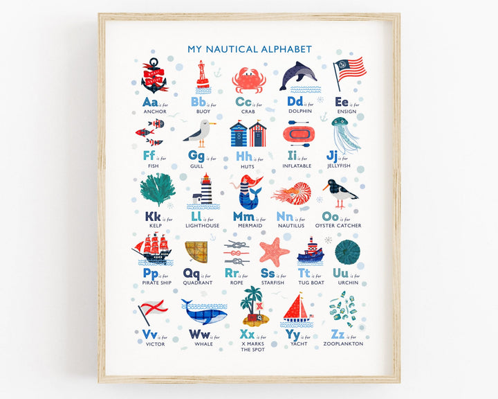 Nautical Alphabet Print - PaperPaintPixels