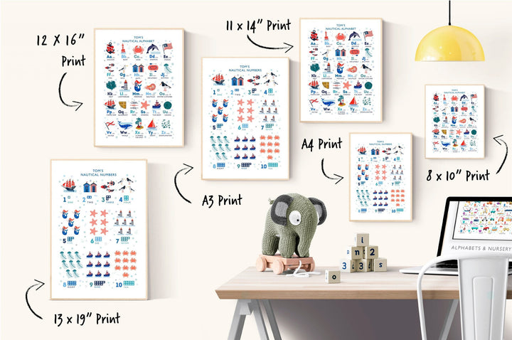 Nautical Alphabet Print Set - PaperPaintPixels