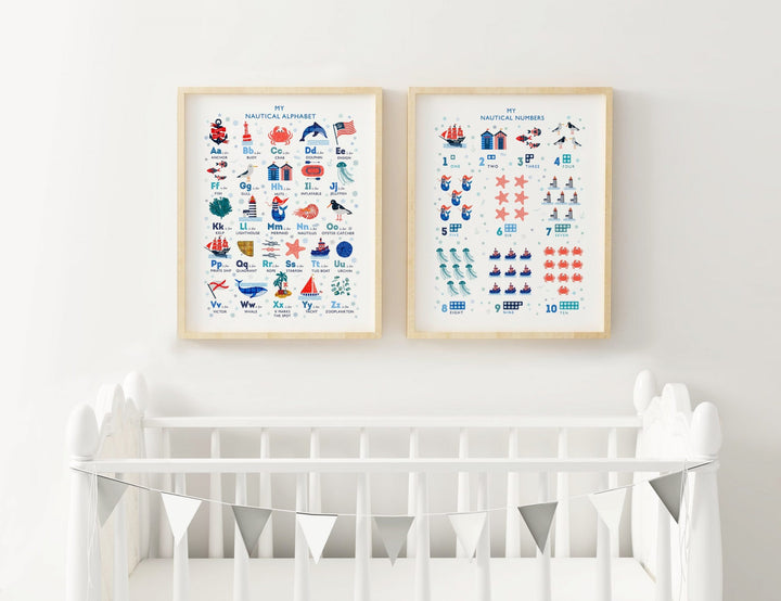 Nautical Alphabet Print Set - PaperPaintPixels